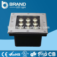 IP65 9X1W 4in1 LED Chips RGBW Square LED Underground Light with DMX512 Mode